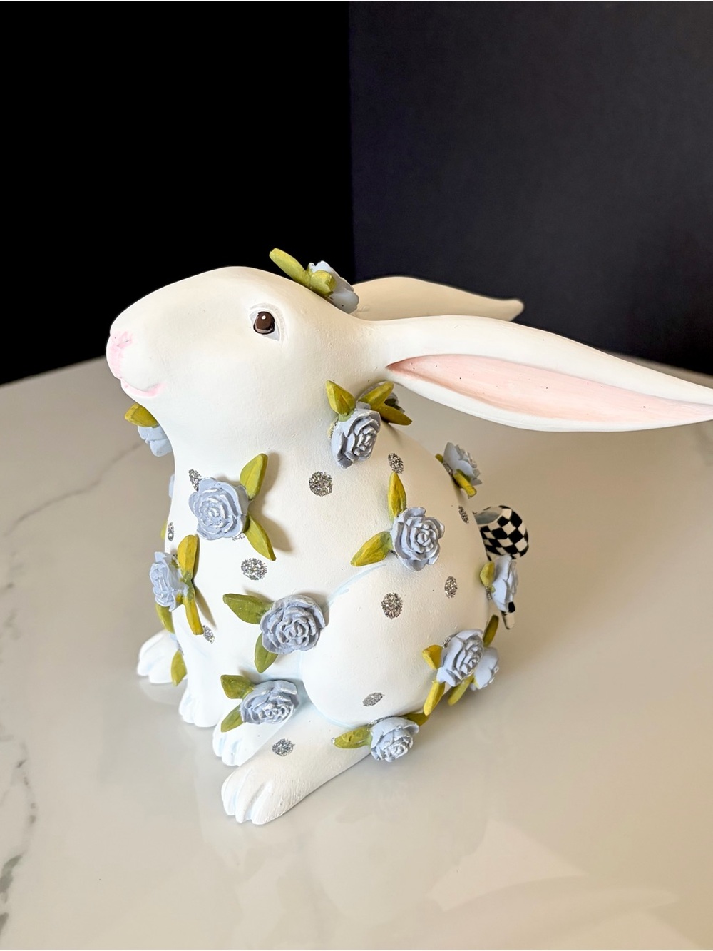 Periwinkle Peony Sitting Rabbit - Patience Brewster by Mackenzie-Childs